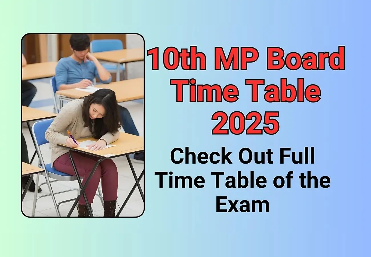 10th MP Board Time Table 2025