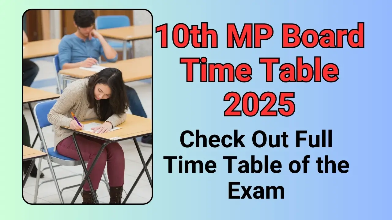 10th MP Board Time Table 2025