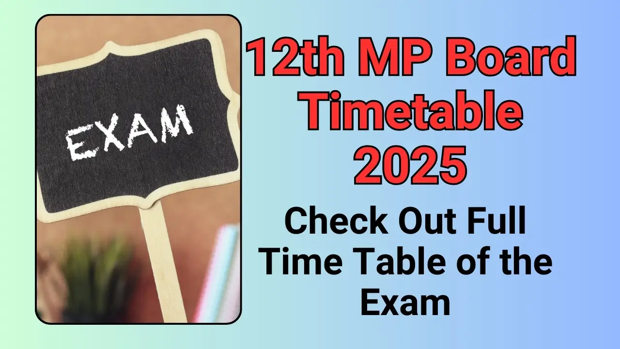 12th MP Board Timetable