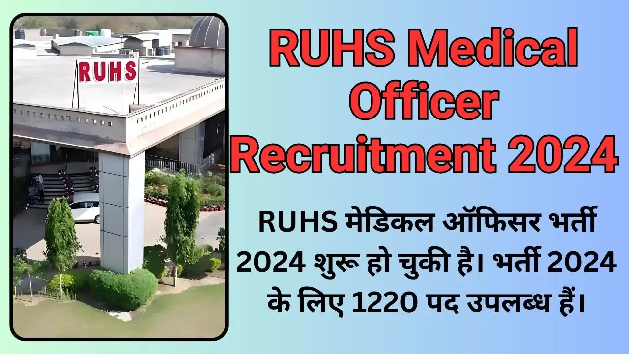 RUHS Medical Officer Recruitment 2024