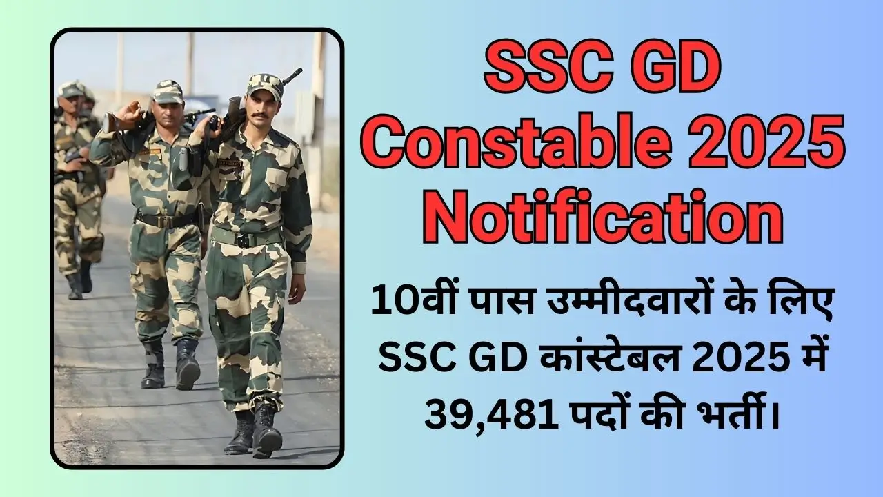 SSC GD Constable 2025 Notification