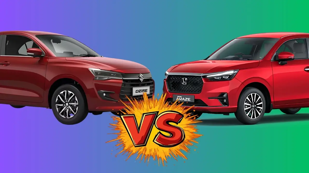 Honda Amaze 2025 Vs Suzuki Dzire 2024